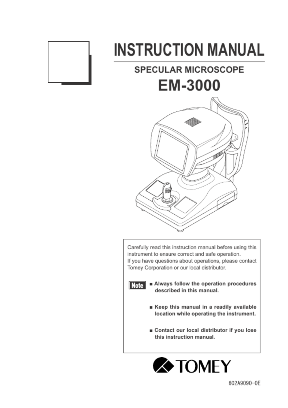 EM-3000 Instruction Manual PDF download